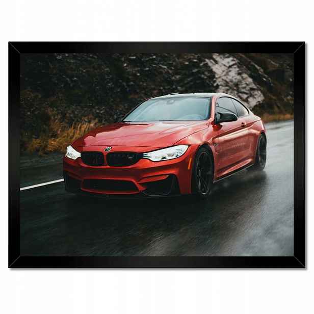 Plakáty v rámu 40x30 Červené Bmw Auto