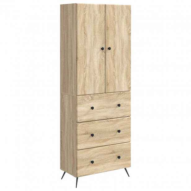 vidaXL Sada skříněk 2 ks 66 x 34,5 x 90 cm Kompozitní dřevo Dub sonoma