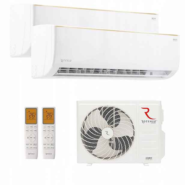 Nástěnný klimatizátor Rotenso Roni 2x 2,6 kW Multisplit Topení Do Domu Kanceláře