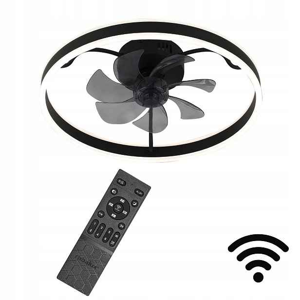 Stropní svítidlo s ventilátorem Lampowentylator WiFi Led 40W dálkový ovladač Fanfy