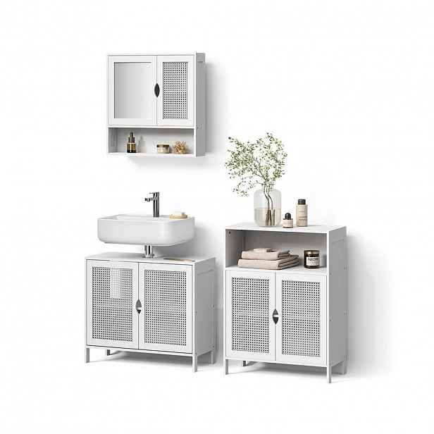 Livinity® KOUPELNOVÝ NÁBYTEK Mincio, Bílá, 3dílná