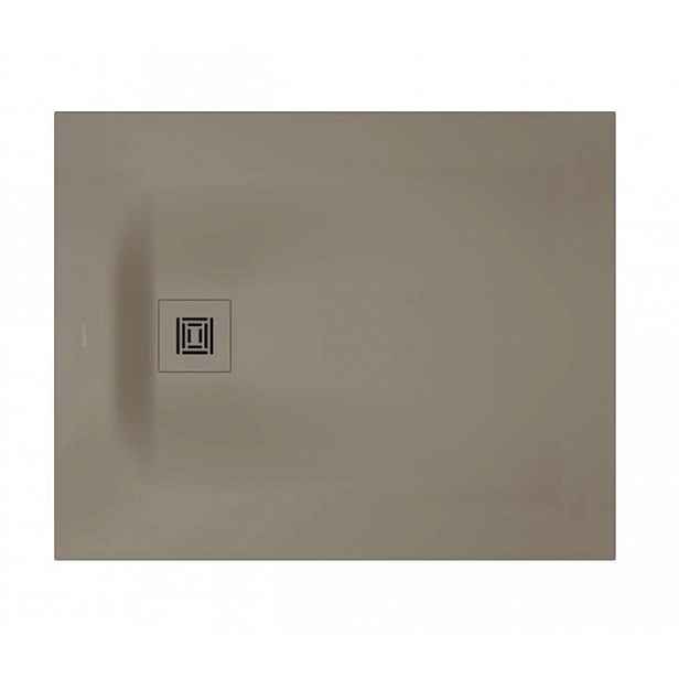 Duravit Sustano - Sprchová vanička, 100x80 cm, DuraSolid, matná béžová 720273640000000