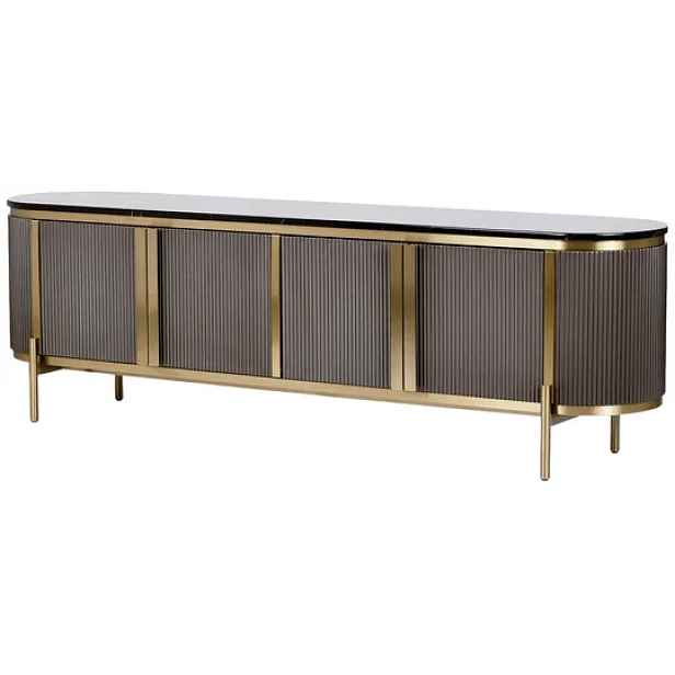 LivinHill TV stolek Stilig ST382A 200 cm černý mramor/zlatý