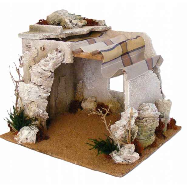Orientální vánoční betlém, 30x20x25 cm, pro postavy o výšce 10 cm