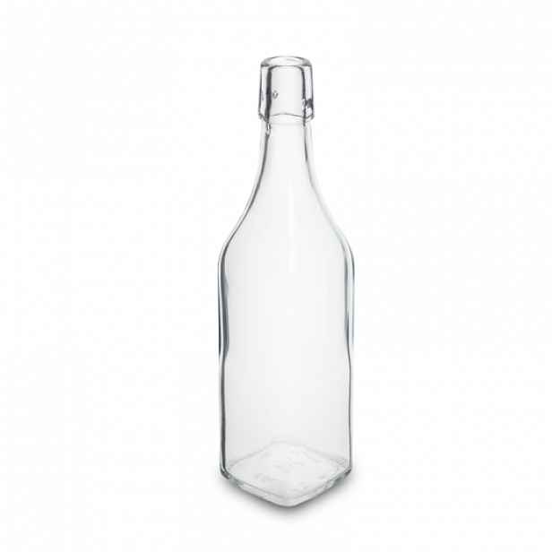 Skleněná lahev 500 ml hranatá s pákovým uzávěrem