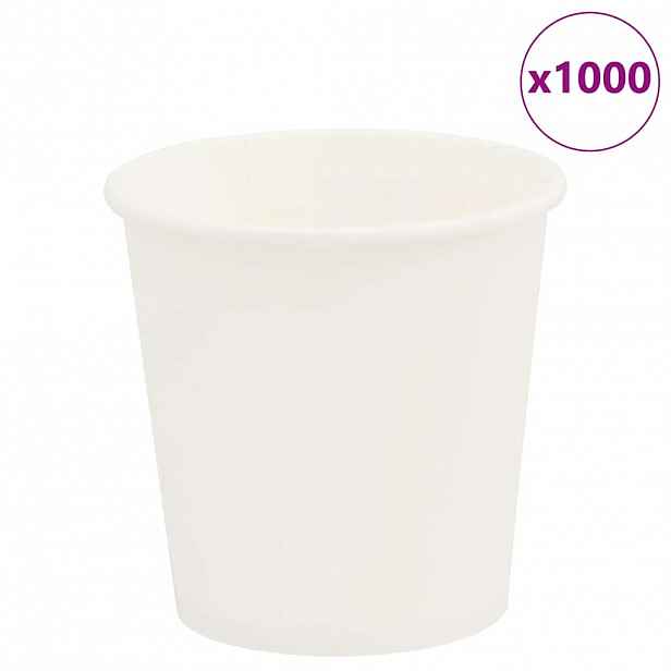 vidaXL Papírové kelímky na kávu 1000 pcs 4oz 100ml bílé