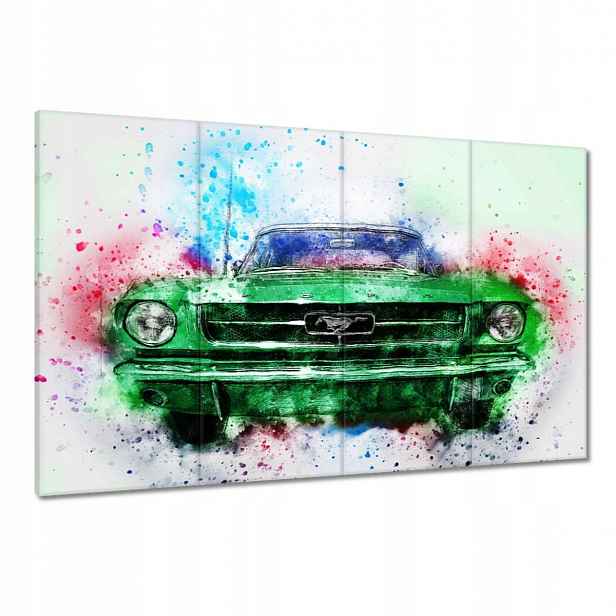 Obrazy 120x80 Zelený Mustang