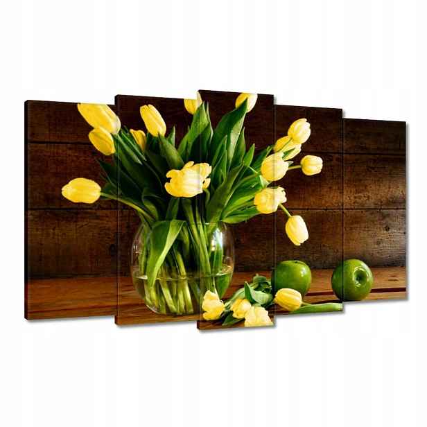 Obrazy 100x60 Žluté tulipány