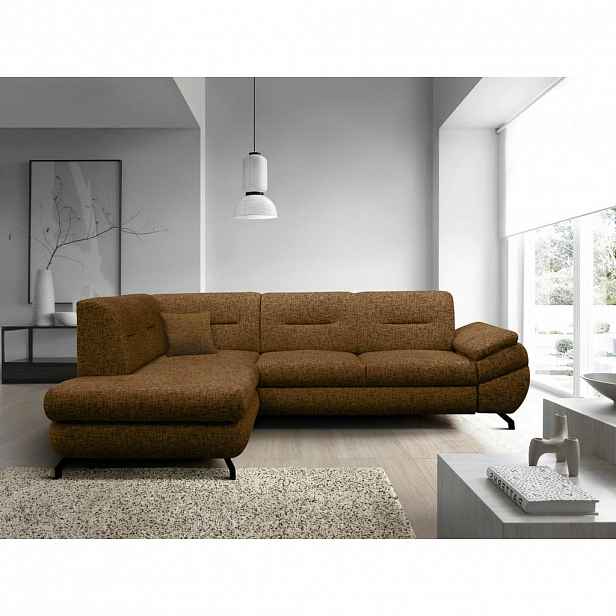 MID.YOU ROHOVÁ SEDAČKA, textil, hnědá