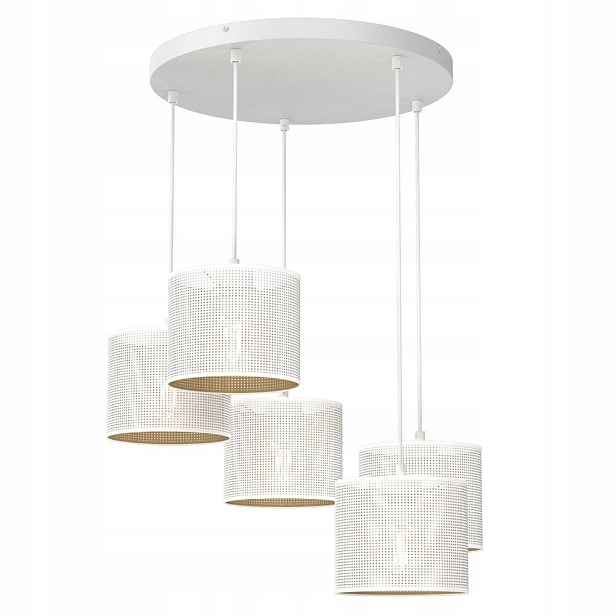 Pětibodová závěsná lampa s prolamováním na kruhu Loft Shade 5269 Luminex