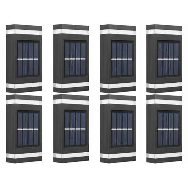 8 x Solární Led lampa Osvětlení stěny fasády se senzorem soumraku