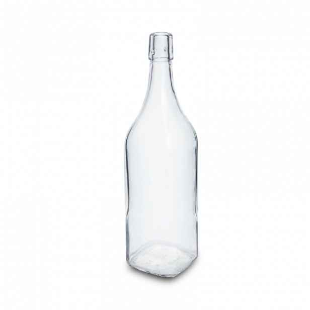 Skleněná lahev 1000 ml hranatá s pákovým uzávěrem