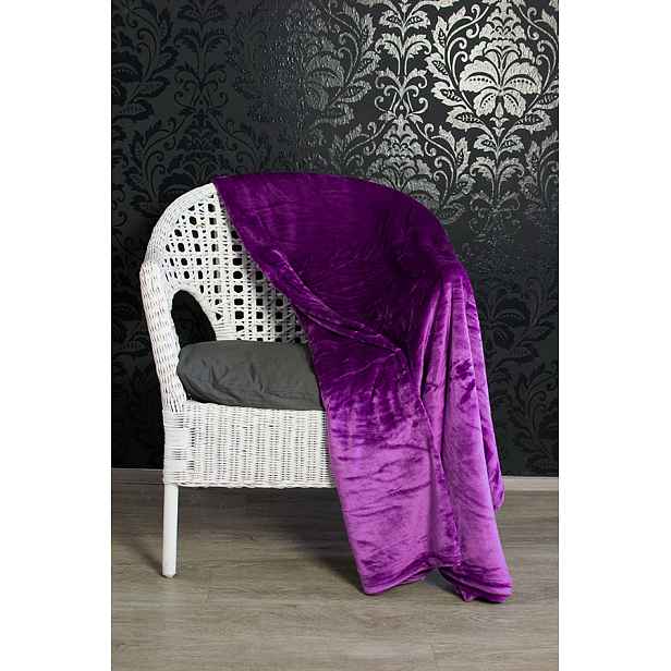 TP Mikroflanelová deka Premium 220x200 - Fialová