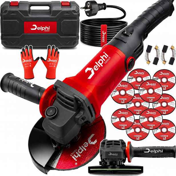 Úhlová Bruska Gumová Silná Bruska Diax 125 mm S Regulací 10 Kotoučů