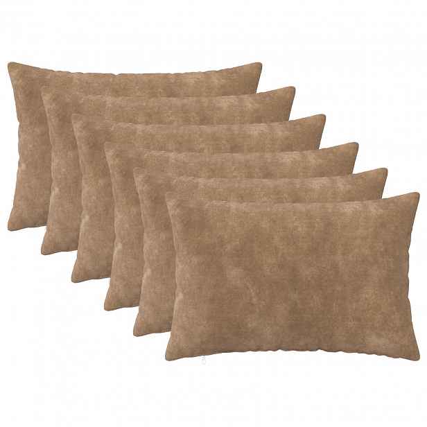 vidaXL Povlak na polštář 6 pcs HEERLEN Taupe 50 x 75 cm