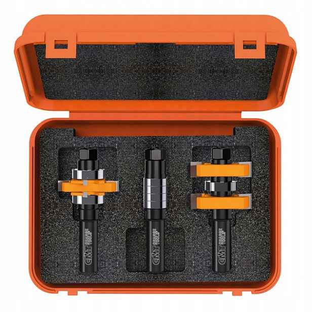 Cmt Sada nastavitelných fréz s perem a drážkou S12 mm