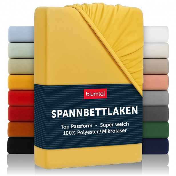 Blumtal NAPÍNACÍ prostěradlo z mikrovlákna, 100/200/30 cm, Žlutá