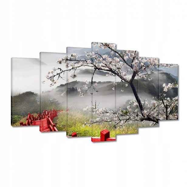 Obrazy 140x80 Červený most v Japonsku