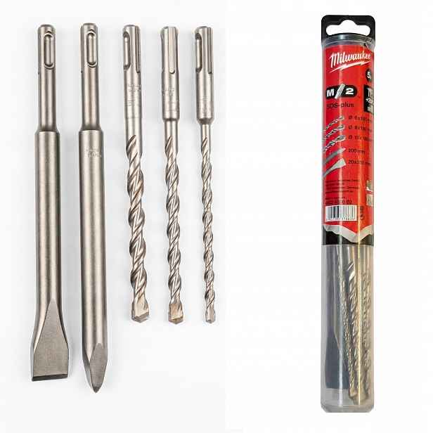 Sada dláta a vrtáků do betonu SDS-plus 6mm 8mm 10mm x 160mm Milwaukee