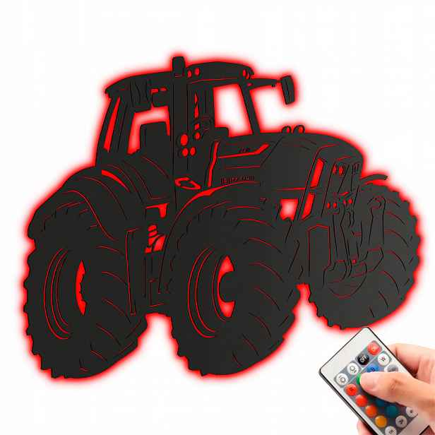 Traktor Deutz Fahr 7250 Ttv Warrior Obraz Dřevěný 3D Noční Lampa Led pi
