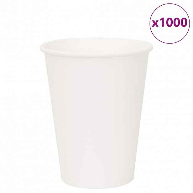 vidaXL Papírové kelímky na kávu 1000 pcs 12oz 300ml bílé