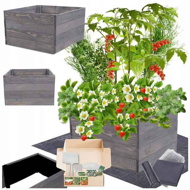 Vyvýšený záhon zeleninový záhon treláž květináč impregnace 36x100x60