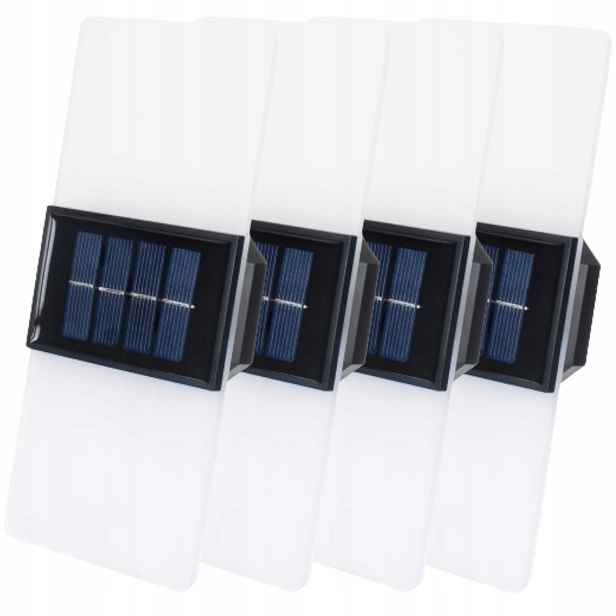 4x Dekorativní nástěnné svítidlo Solární Led lampa Osvětlení domečku Altánky Terasa