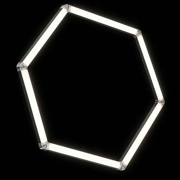 Garážový stropní svítidlo Led černý Hexagon 1 92x79 Cm 42 W 4000K silné světlo