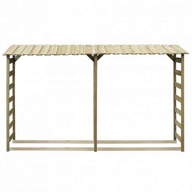 vidaXL Kůlna na dříví 300 x 44 x 176 cm impregnované borovice