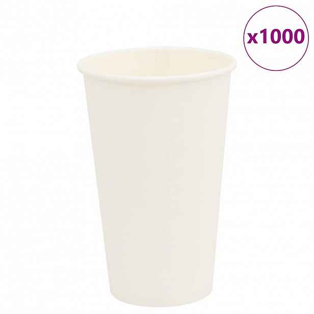 vidaXL Papírové kelímky na kávu 1000 pcs 16oz 400ml bílé
