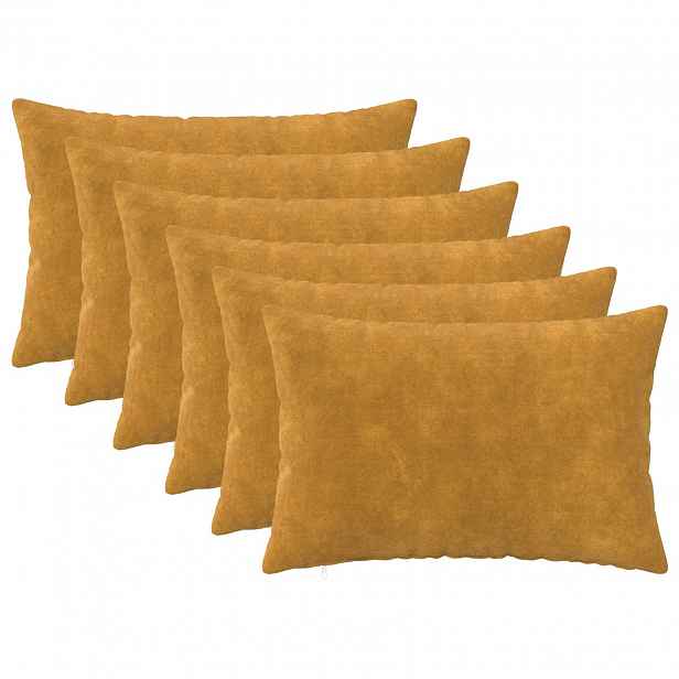 vidaXL Povlak na polštář 6 pcs HEERLEN Žlutá 50 x 75 cm