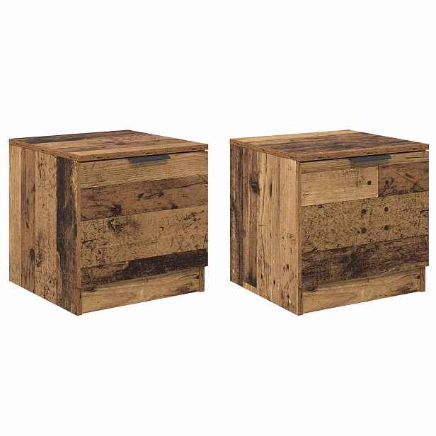 vidaXL Zásuvka pod postel 2 ks Staré dřevo 40 x 39 x 40cm