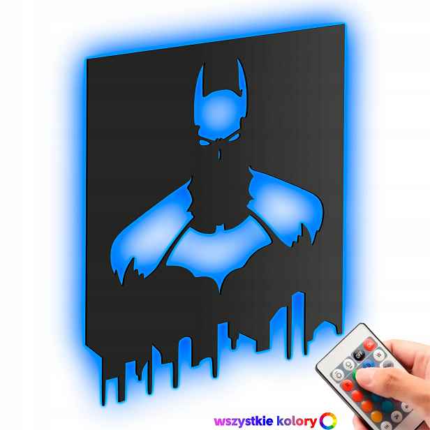 Dřevěný 3D obraz DC Batman Nástěnná Dekorace Dárek Noční Lampa Led