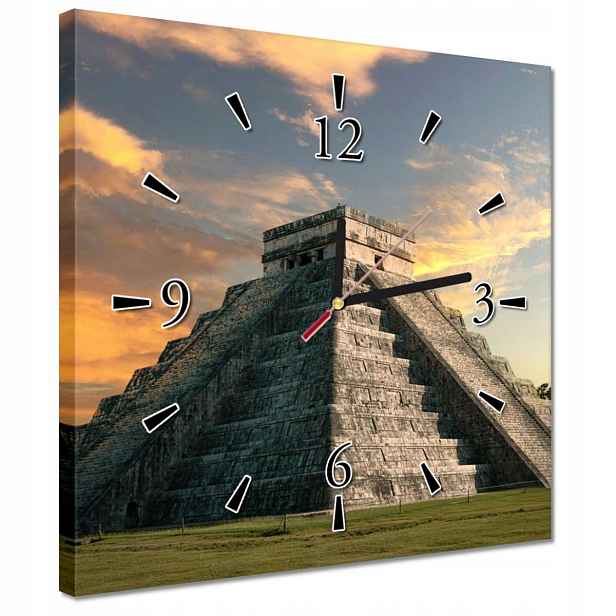 Hodiny 30x30 Chichen Itza v Mexiku