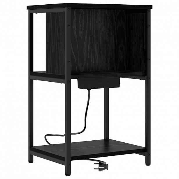 vidaXL Noční skříňka Černý dub 38 x 31 x 61 cm Kompozitní dřevo
