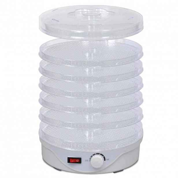 vidaXL Sušička potravin kulatá 250 W s 6 tácy