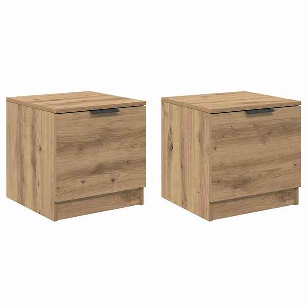 vidaXL Zásuvka pod postel 2 ks Artisanový dub 40 x 39 x 40cm