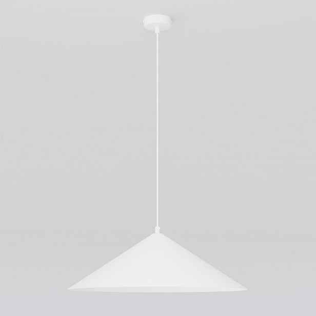 Závěsná lampa Mono bílá opálová 1-bodová E14, průměr 15 cm