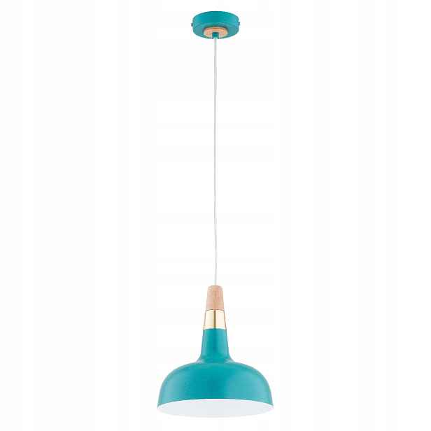 Alfa Závěsná lampa Rodos Mátová s dřevem 1xE27 15W IP20