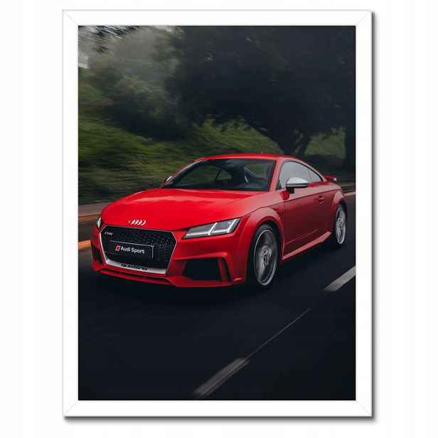 Plakáty v rámu 30x40 Červené Audi Auto