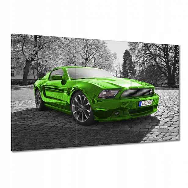 Obrazy 120x80 Zelený Ford Mustang Usa