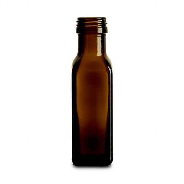 Skleněná lahev Marasca 100 ml olivová PP 31,5