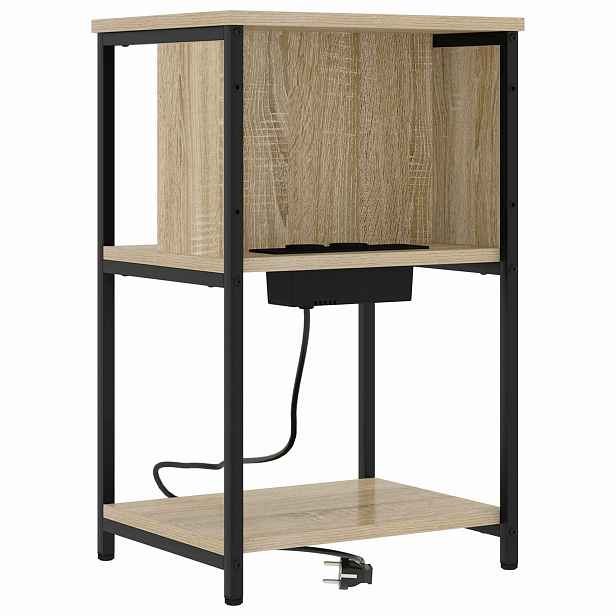 vidaXL Noční skříňka Sonoma dub 38 x 31 x 61 cm Kompozitní dřevo