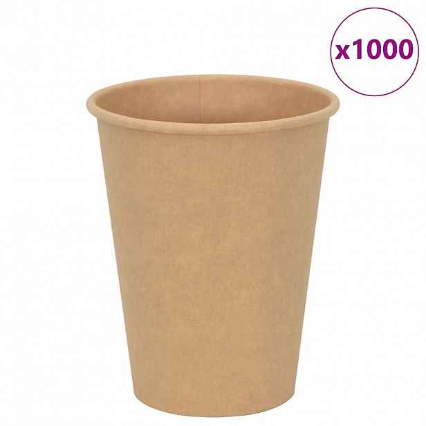 vidaXL Papírové kelímky na kávu 1000 pcs 12oz 300ml hnědé