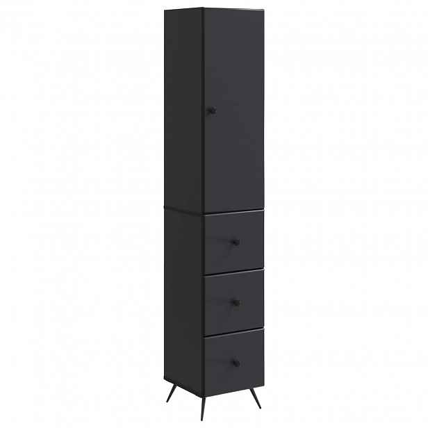 vidaXL Sada skříněk 2 ks 34,5 x 34,5 x 90 cm Kompozitní dřevo Černá