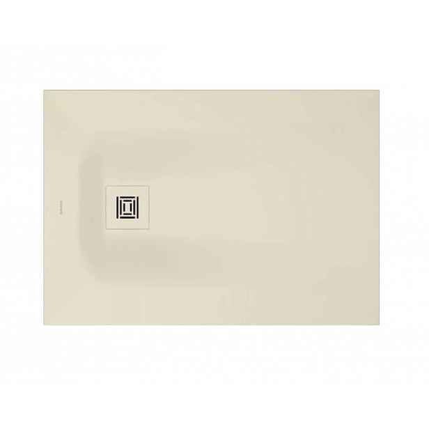 Duravit Sustano - Sprchová vanička, 100x70 cm, DuraSolid, matná krémová 720272620000000