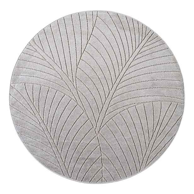 Kulatý vnitřní a venkovní koberec ve stříbrné barvě ø 160 cm Nova 1203 – Ayyildiz Carpets