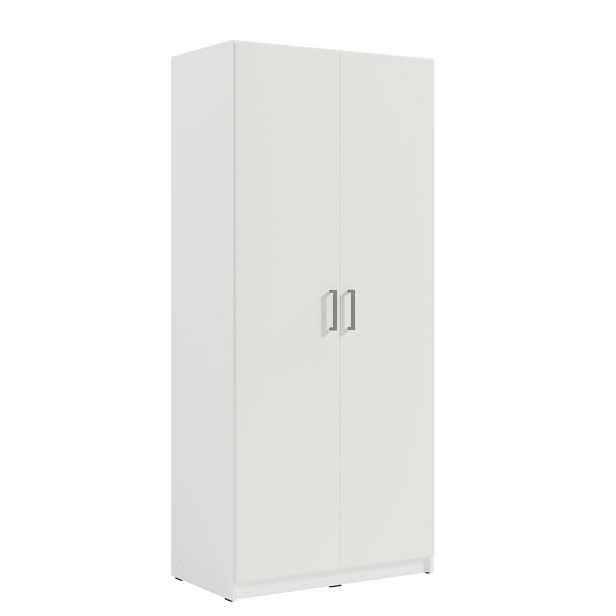 MASSENO ŠATNÍ SKŘÍŇ S OTOČNÝMI DVEŘMI RYGEN, 90,9/197,5/53,3 cm 2dveřová, bílá