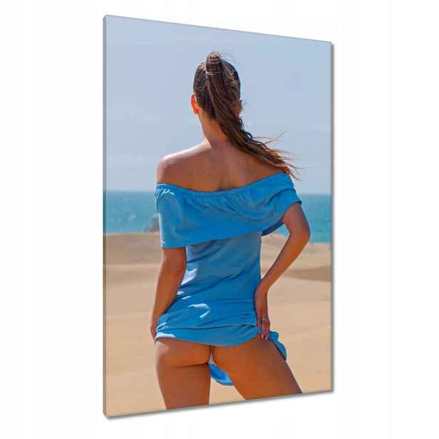 Obrazy 80x120 Modré šaty
