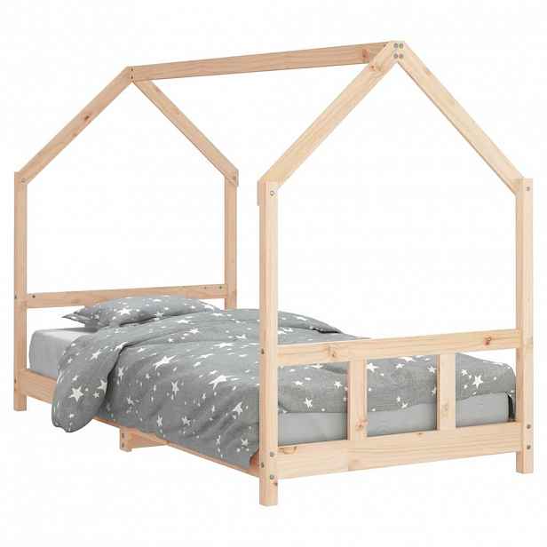 vidaXL Dětská postel 90 x 200 cm masivní borové dřevo